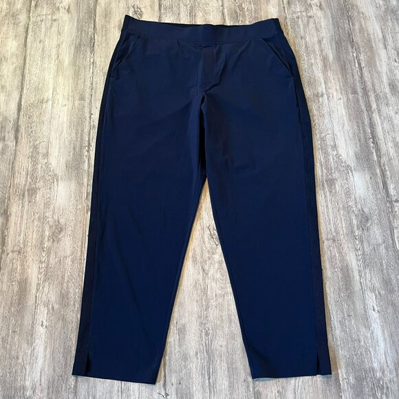NWOT! Athleta Brooklyn Mid Rise Ankle Pant, Navy Blue, Size 16 - Picture 5 of 15